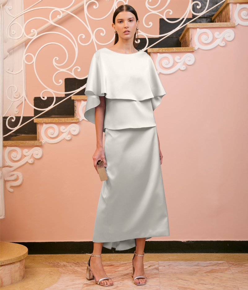 Conjunto mídi de cetim