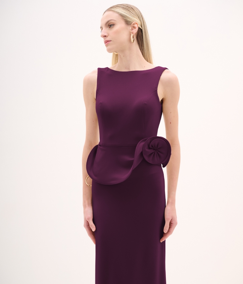 Vestido de festas mídi orgânico