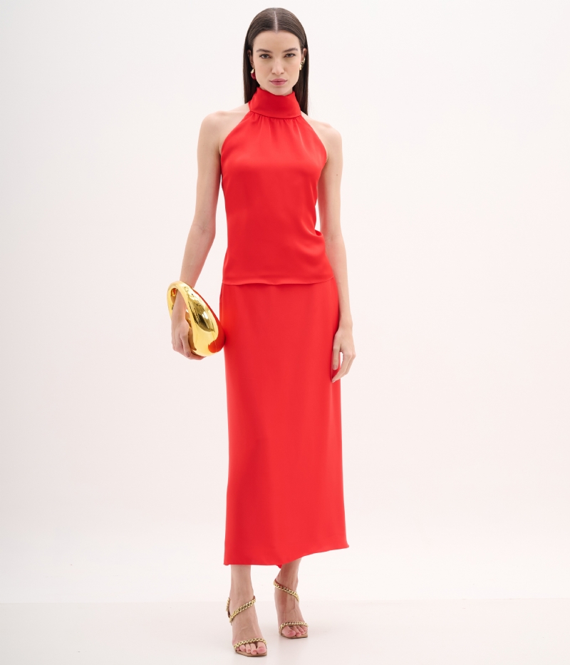 Saia clássica de cetim