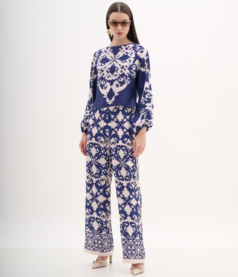 Blusa arabesco manga longa