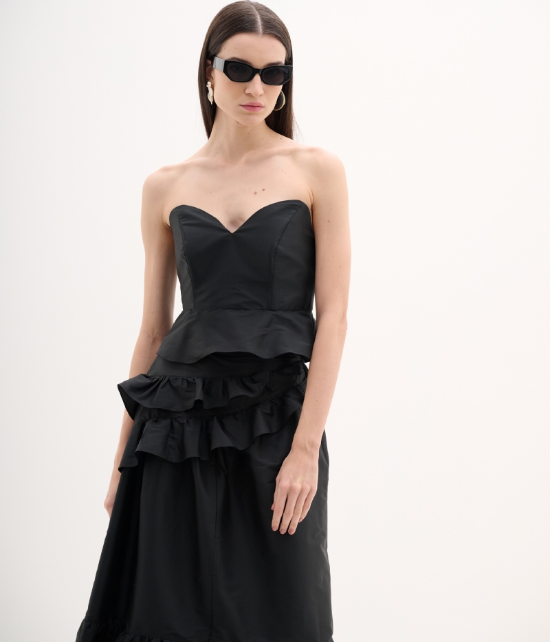 Blusa babado sem alça