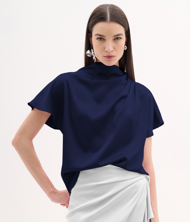 BLUSA CAROL AZUL MARINHO
