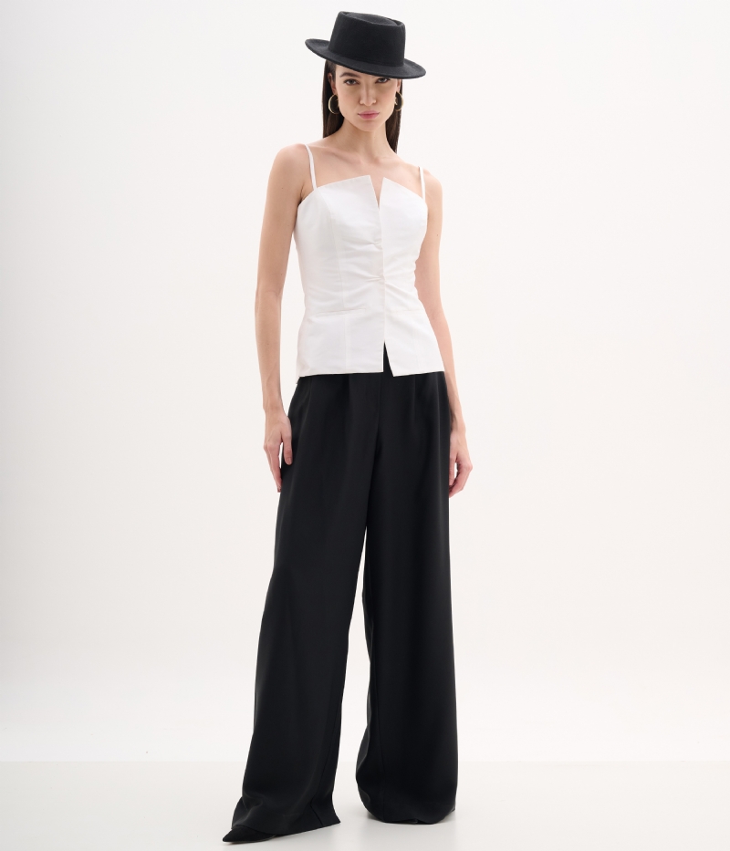 Calça pantalona alfaiataria