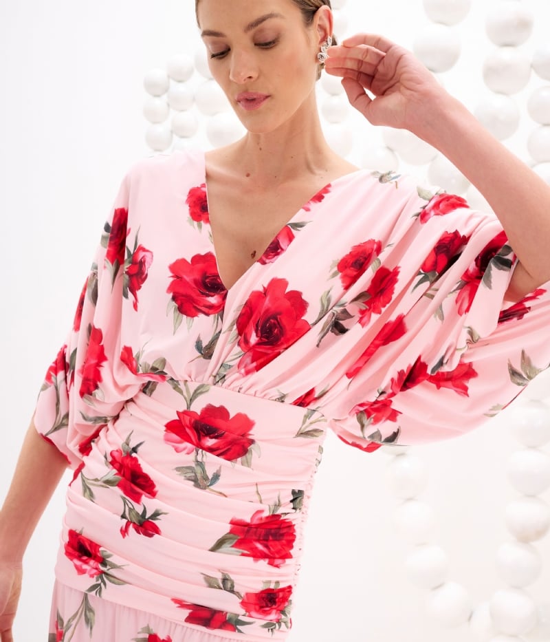 Vestido de festa rosas