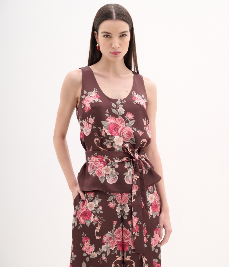 Regata decote scoop estampada