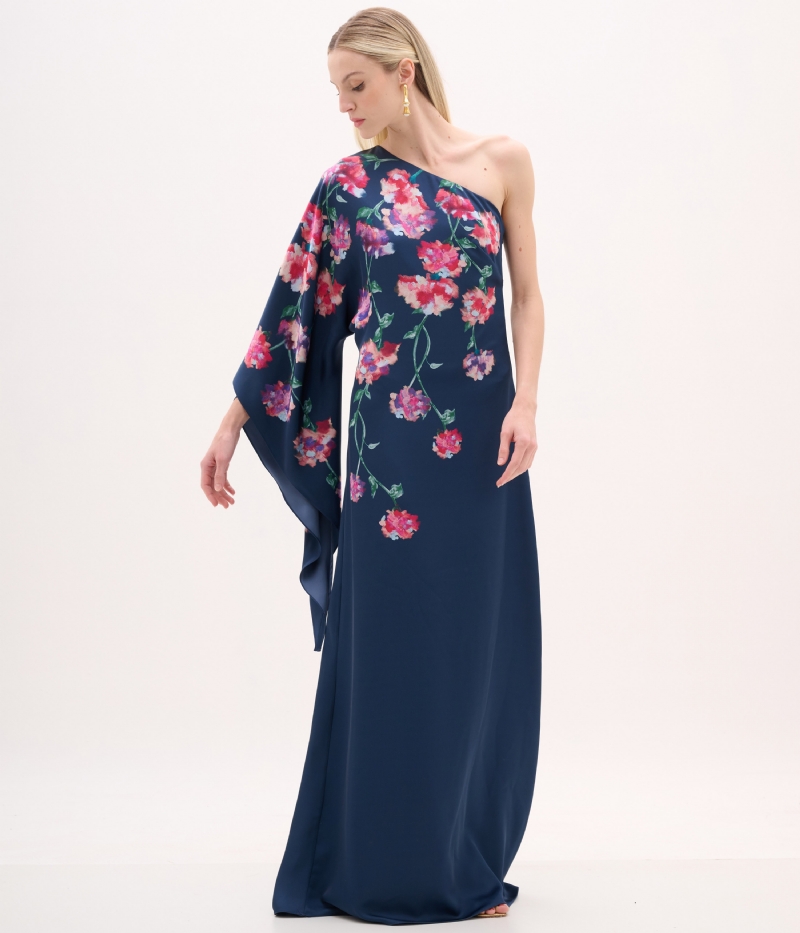 Vestido de festa manga única