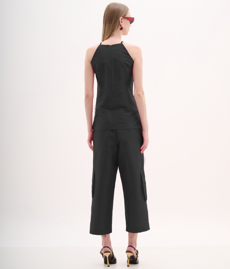 Calça cropped PRETA