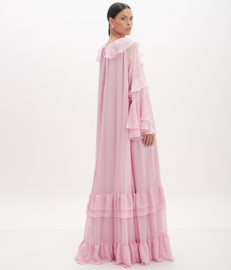 Vestido festa longo rose