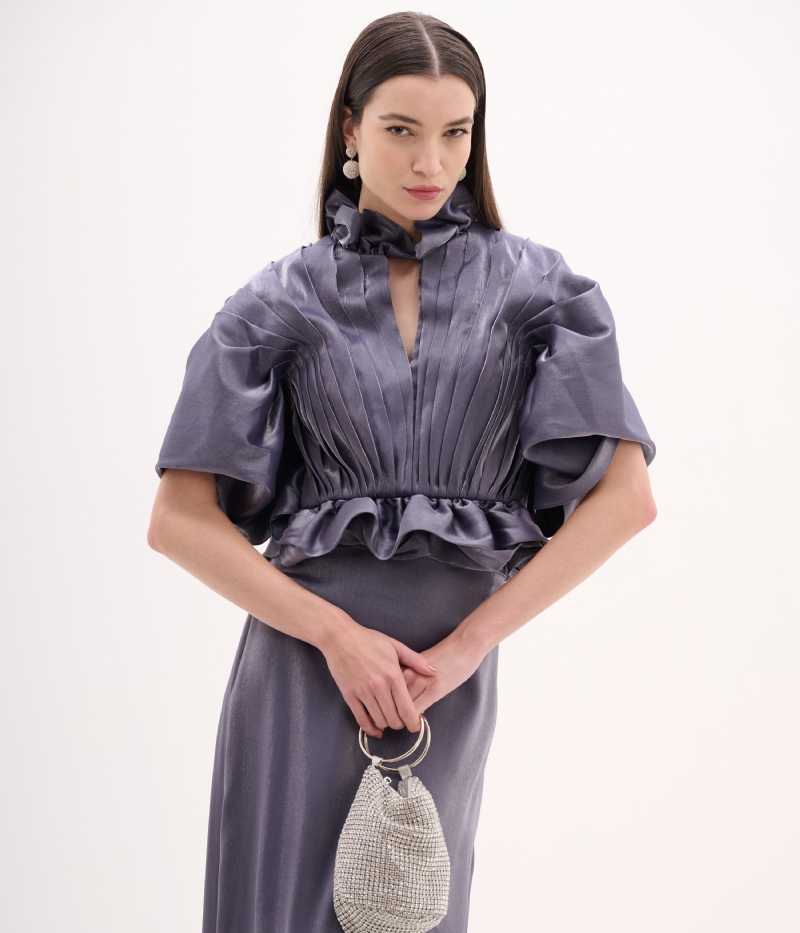 Blusa em Rayon Optical Azul Profundo