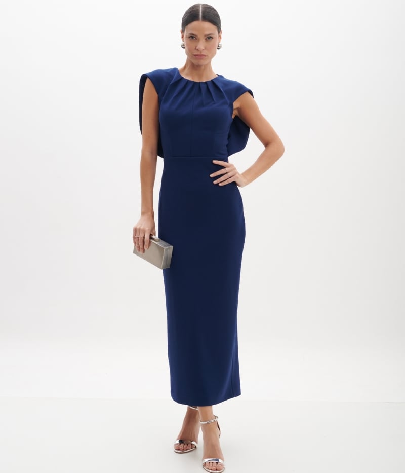 VESTIDO DE FESTA MANGA CURTA AMPLA