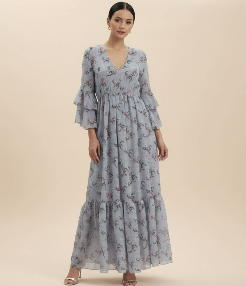 Vestido longo floral