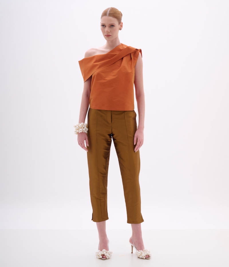 BLUSA EM TAFETÁ GOLDEN BELL