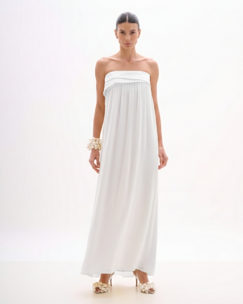 VESTIDO LONGO TOMARA QUE CAIA BRANCO