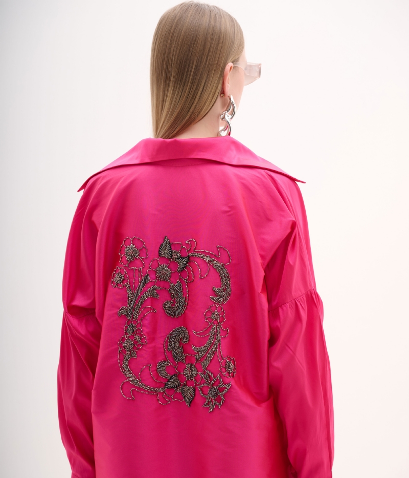 Vestido camisaria pink midi