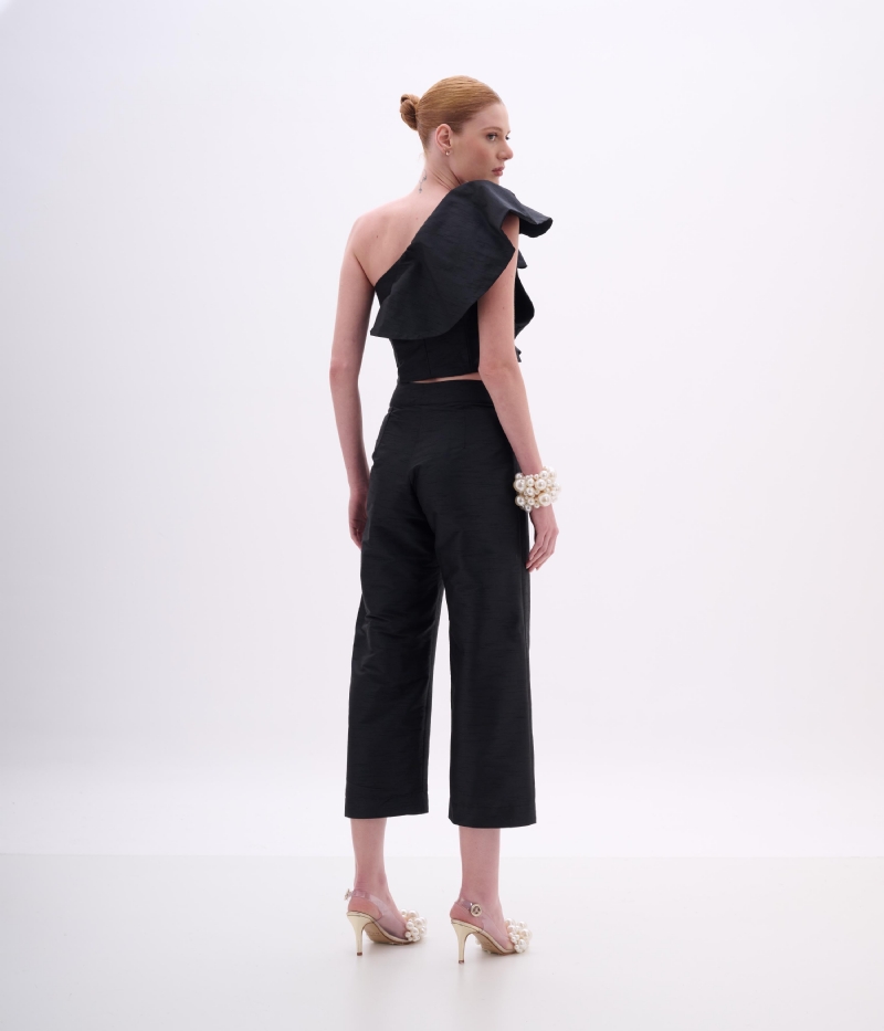 CALCA CURTA SHANTUNG SILK