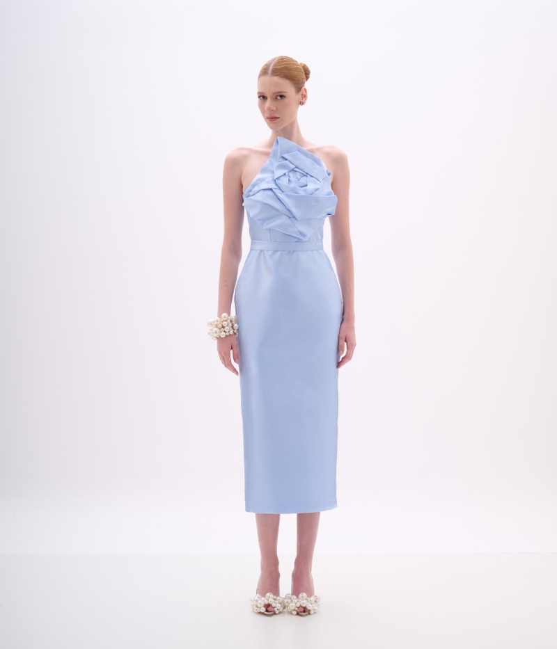 VESTIDO MIDI MOULAGE FRONTAL ZIBELINE GLOW