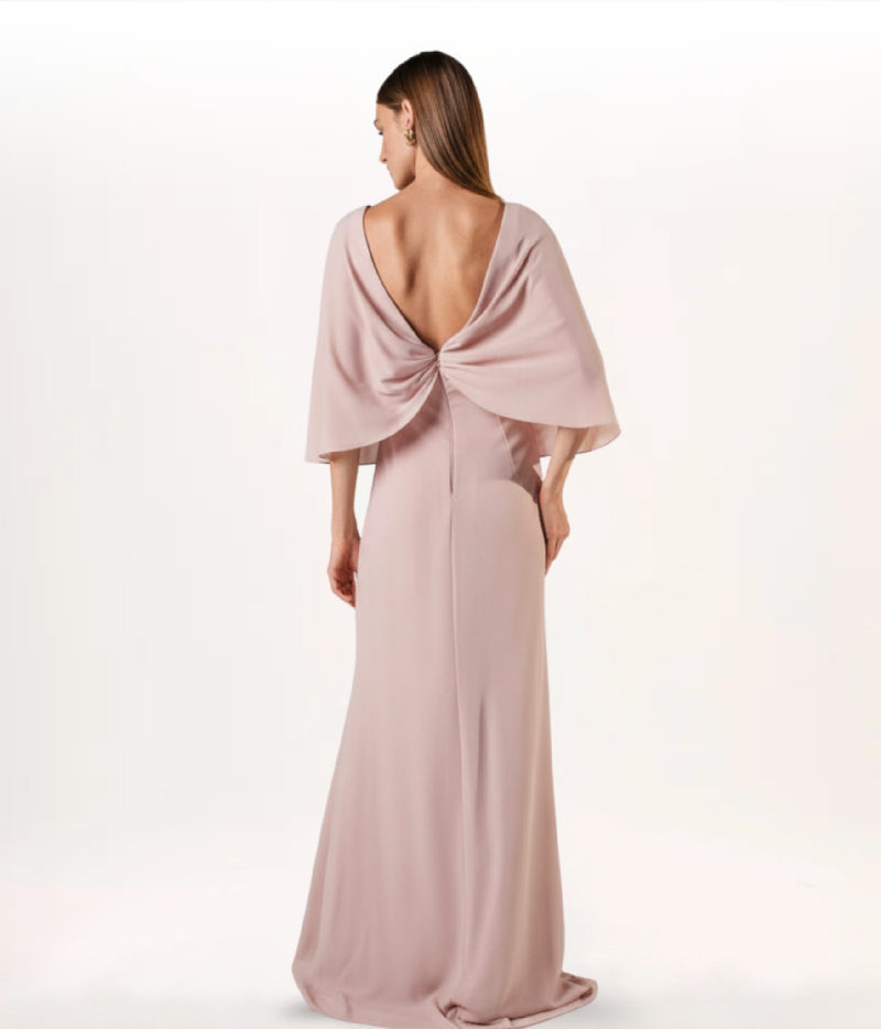 VESTIDO KAFTA EM PONTAS ROSE