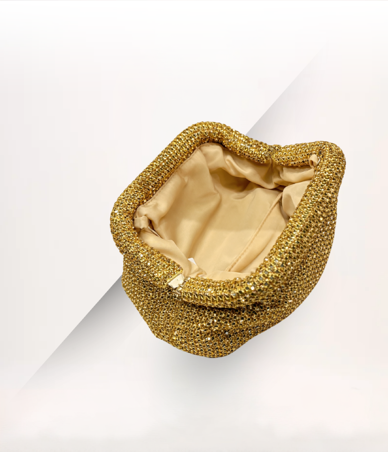 BOLSA CLUTCH DOURADA FLEXÍVEL