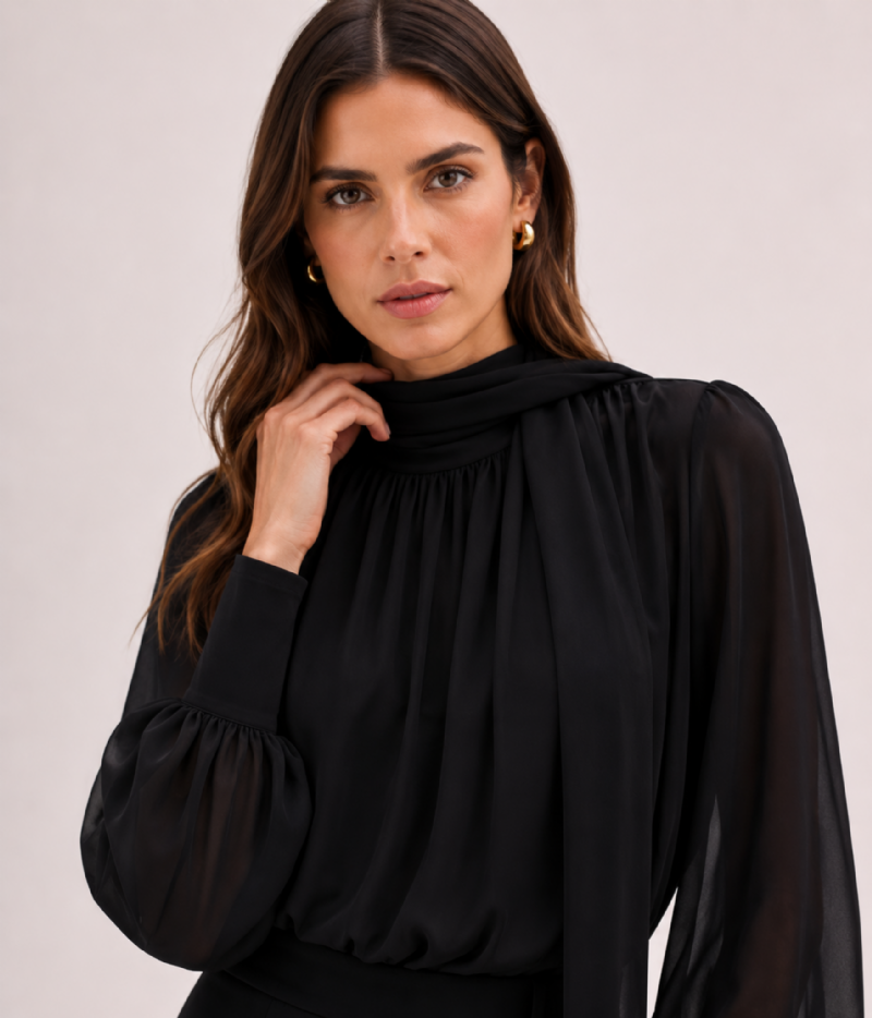 CAMISA GARDÊNIA PRETA