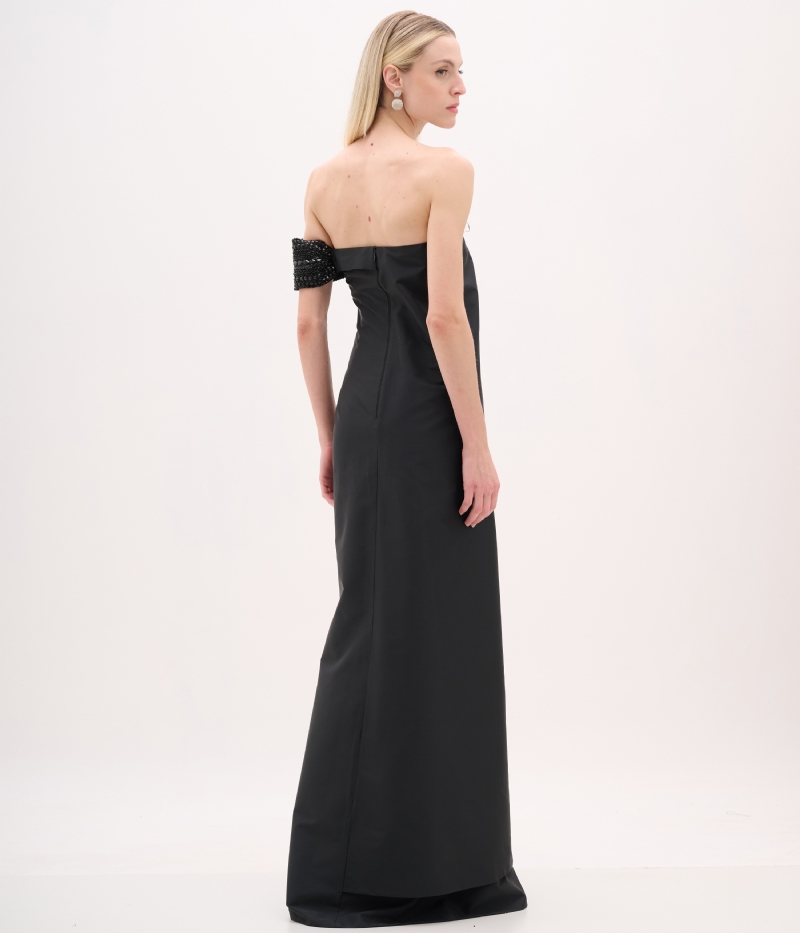 VESTIDO LONGO DETALHE OMBRO