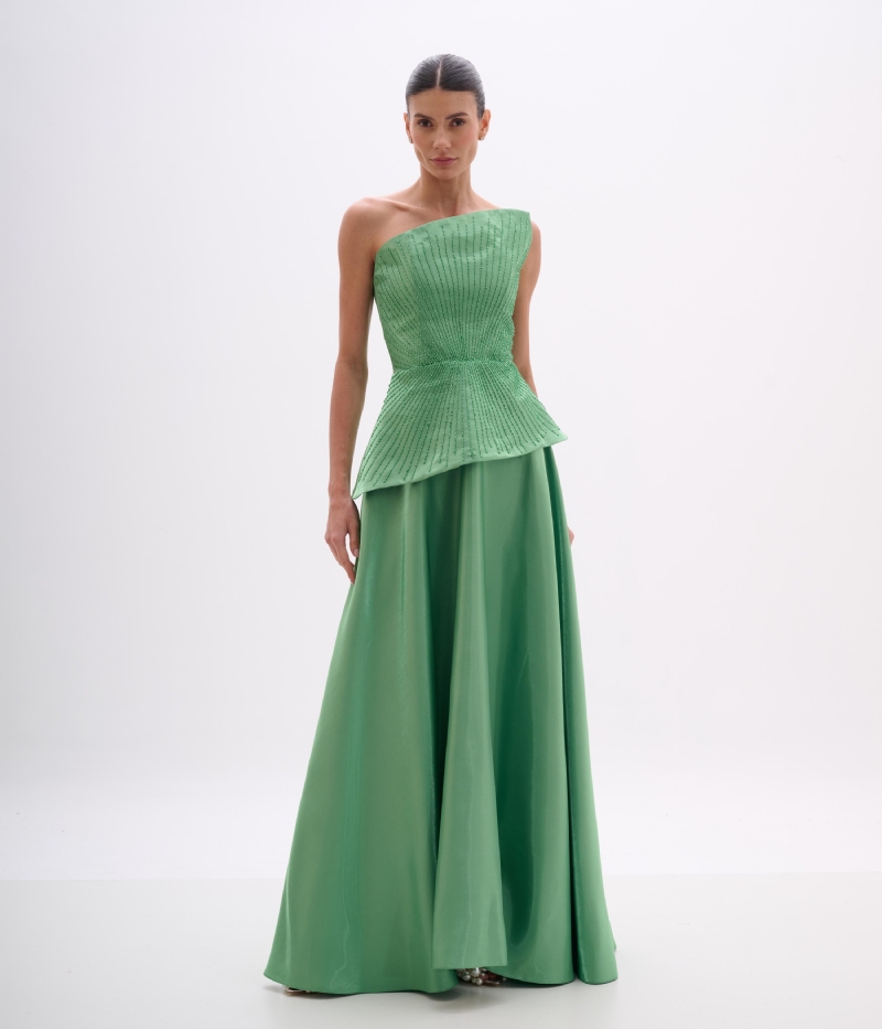VESTIDO PEPLUM ASSIMETRICO ZIBELINE GLOW