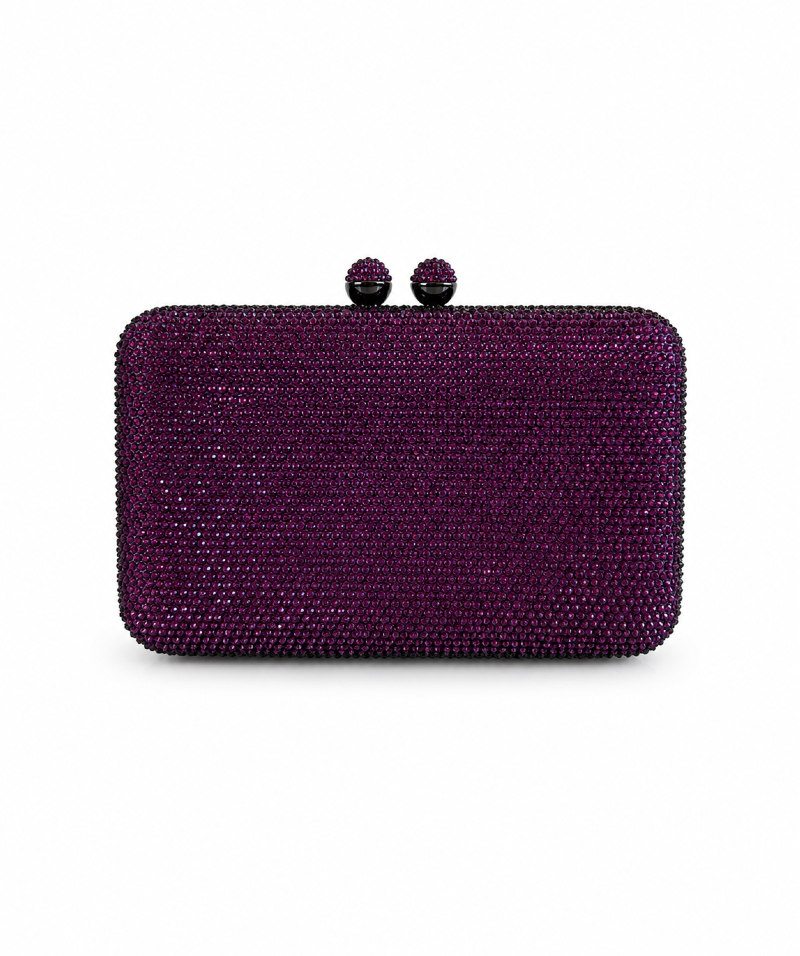 BOLSA CLUTCH EM CRISTAIS UVA