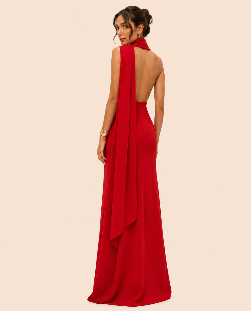VESTIDO ASSIMÉTRICO EM CREPE COM DRAPE OMBRO ÚNICO