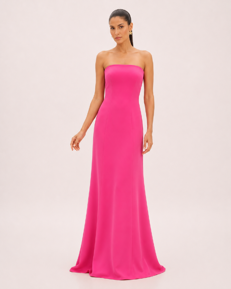 VESTIDO LONGO TOMARA QUE CAIA COM SILHUETA SEREIA