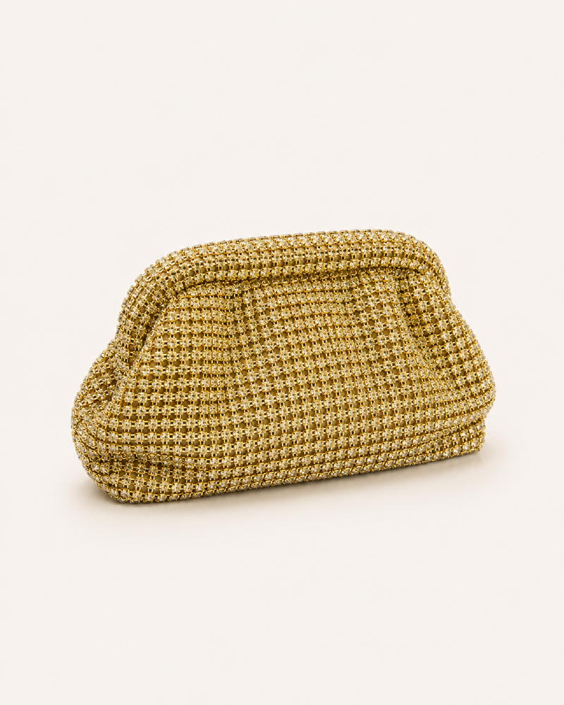 BOLSA CLUTCH DOURADA MALEÁVEL
