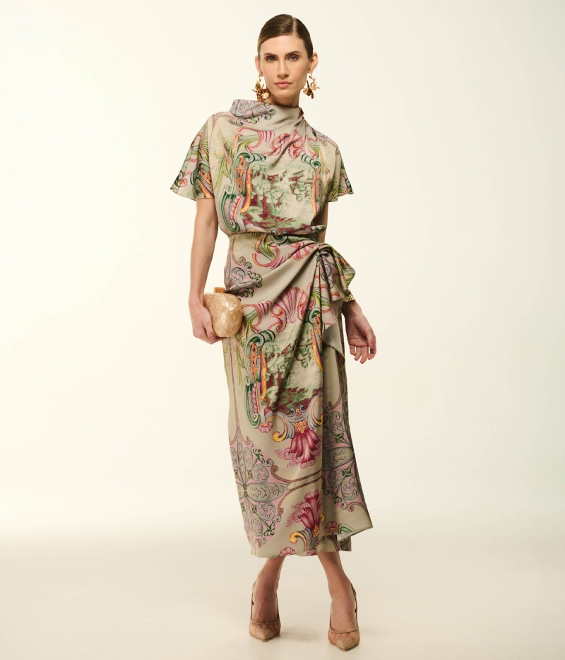 CONJUNTO CAROL EM CETIM COM ESTAMPA BARROCA EXCLUSIVA
