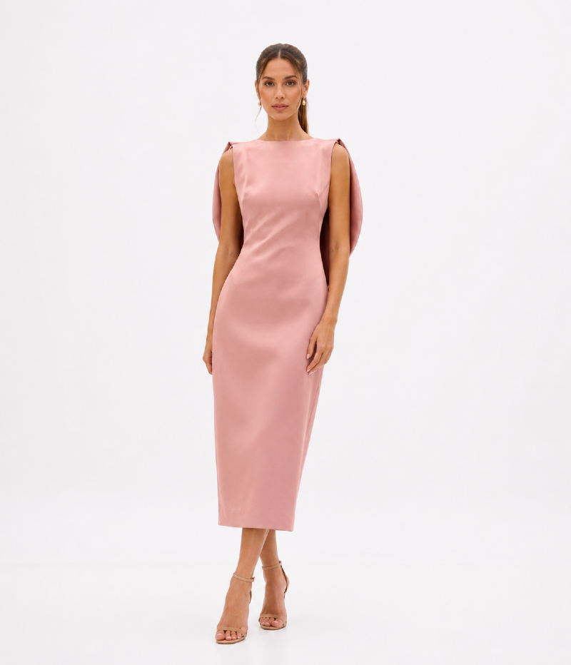 VESTIDO MIDI MOVIMENTO ESCULTURAL